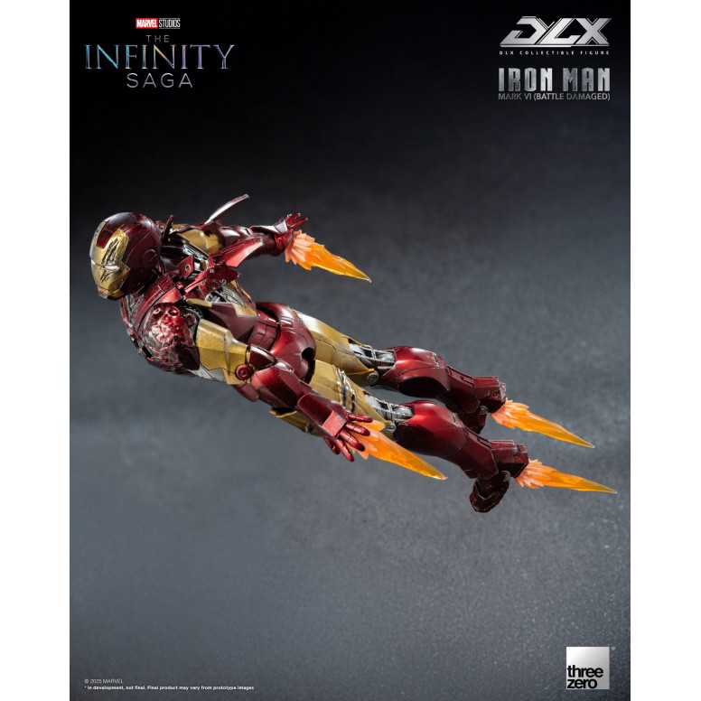 Threezero Infinity Saga Iron Man - Mark 6 (danneggiato in battaglia) DLX, scala 1/12