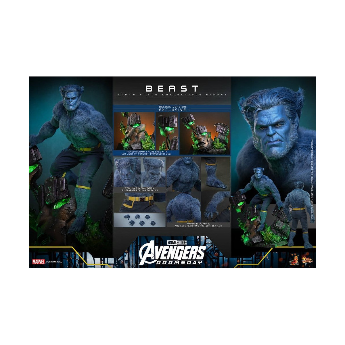 Hot Toys - Beast Deluxe Version MMS o in scala 1/6 - Avengers: Doomsday
