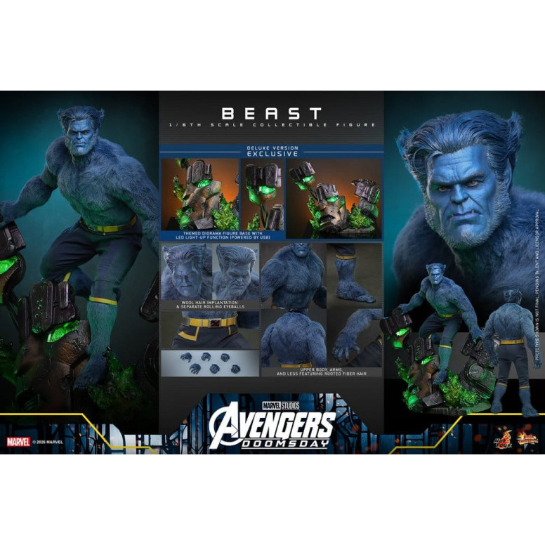 Hot Toys - Beast Deluxe Version MMS o in scala 1/6 - Avengers: Doomsday