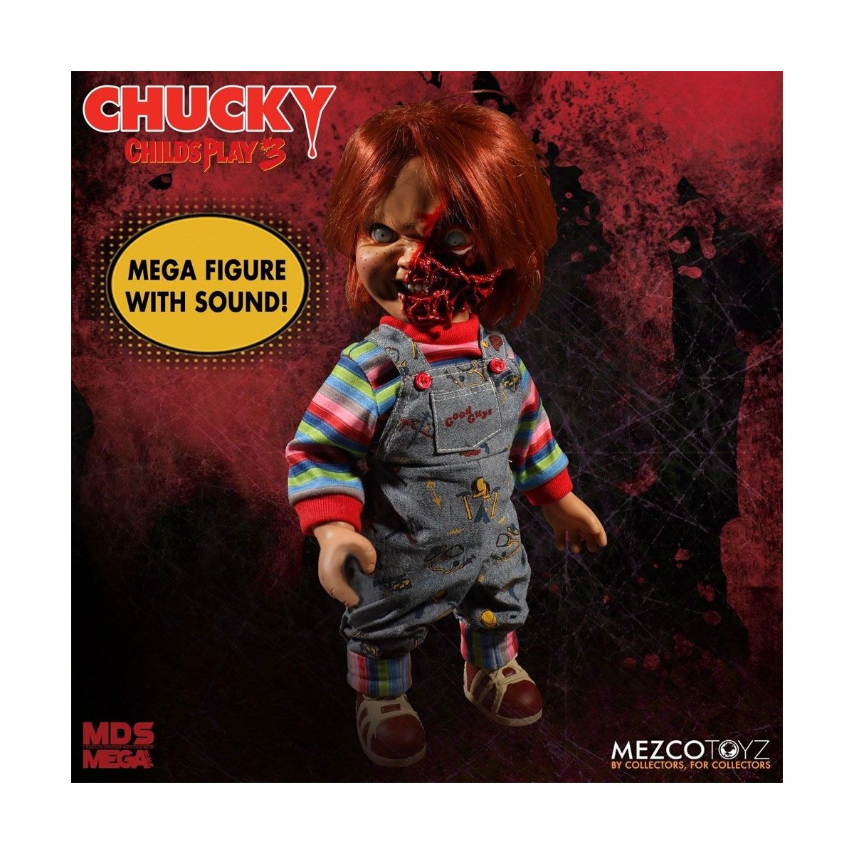 Mezco Figurine Mega Scale Chucky Damaged  - 38 cm