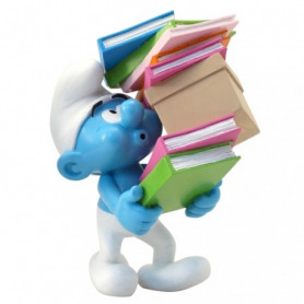 Collezionismo - Puffi - Puffo con una pila di libri