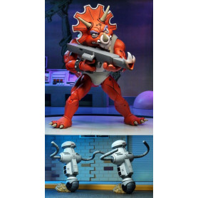 Neca - TMNT - Tartarughe Ninja - Pack Triceraton Infantryman & Roadkill Rodney x2