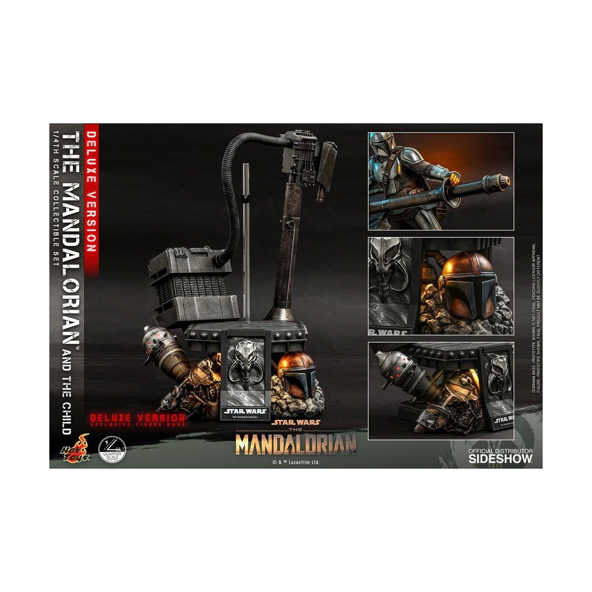 Hot Toys Star Wars - Il Mandaloriano e il bambino Deluxe 1/4