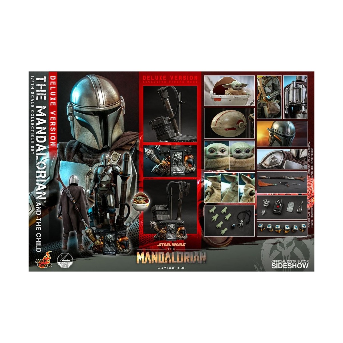 Hot Toys Star Wars - Il Mandaloriano e il bambino Deluxe 1/4