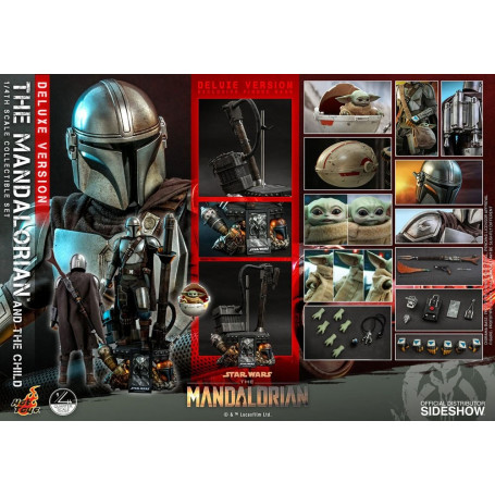 Hot Toys Star Wars - Il Mandaloriano e il bambino Deluxe 1/4