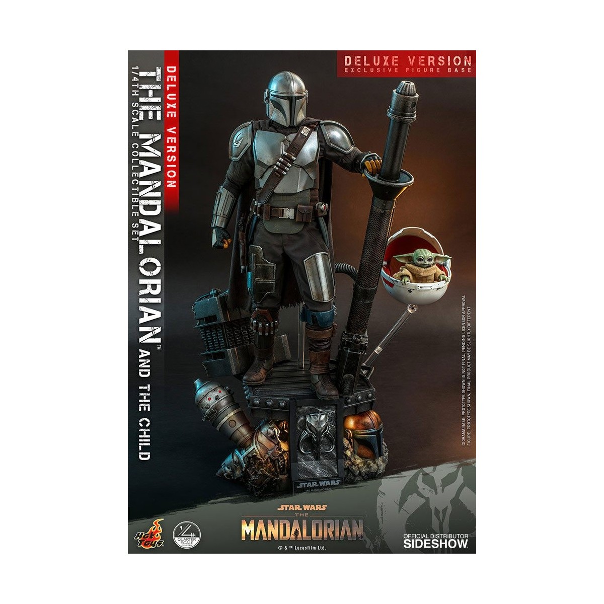 Hot Toys Star Wars - Il Mandaloriano e il bambino Deluxe 1/4