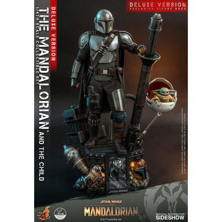 Hot Toys Star Wars - Il Mandaloriano e il bambino Deluxe 1/4