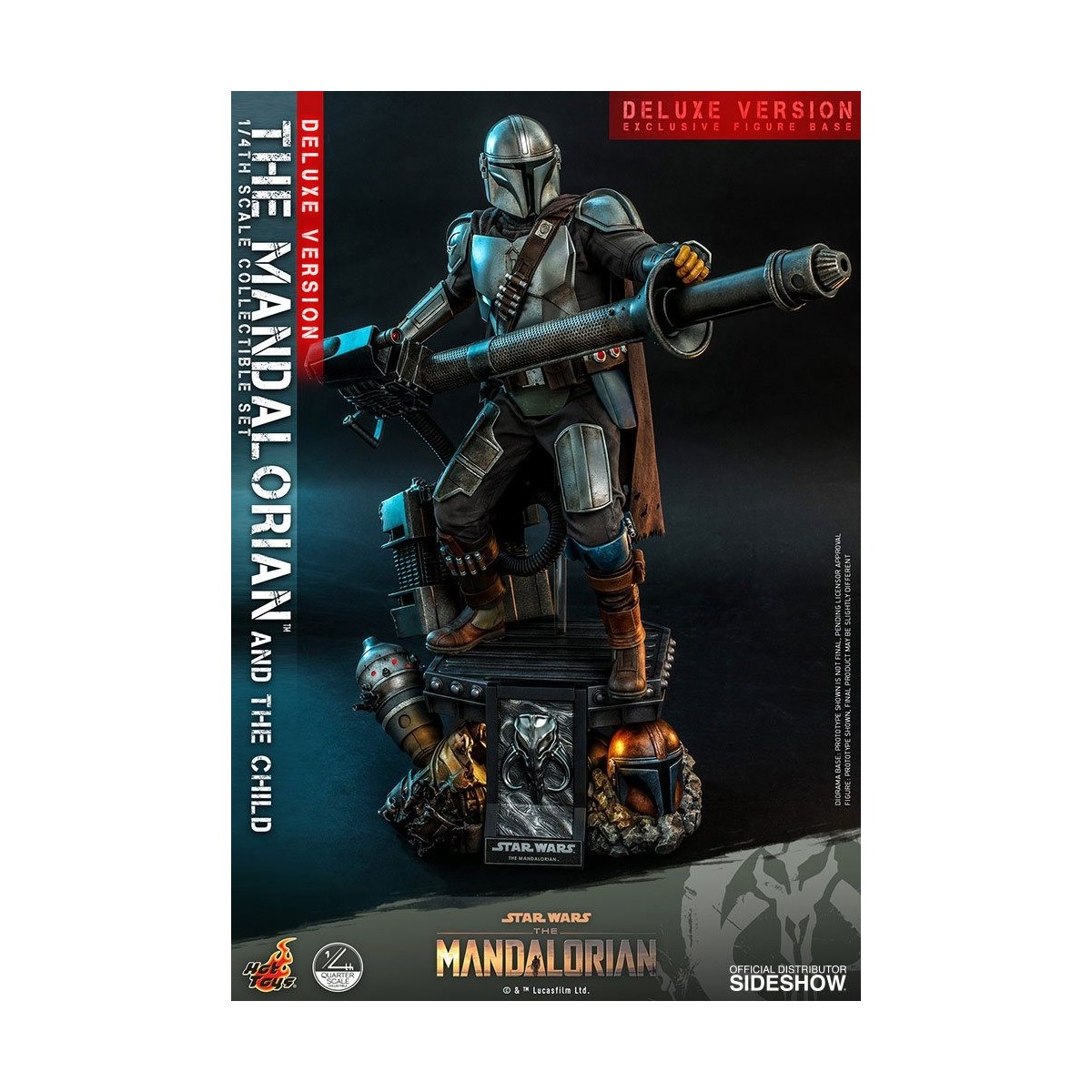 Hot Toys Star Wars - Il Mandaloriano e il bambino Deluxe 1/4