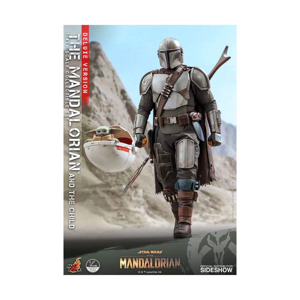 Hot Toys Star Wars - Il Mandaloriano e il bambino Deluxe 1/4