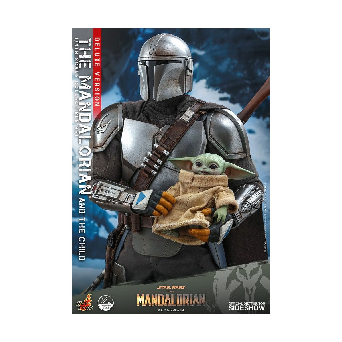 Hot Toys Star Wars - Il Mandaloriano e il bambino Deluxe 1/4