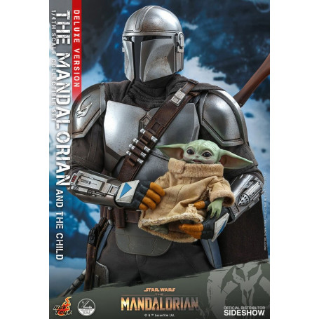 Hot Toys Star Wars - Il Mandaloriano e il bambino Deluxe 1/4