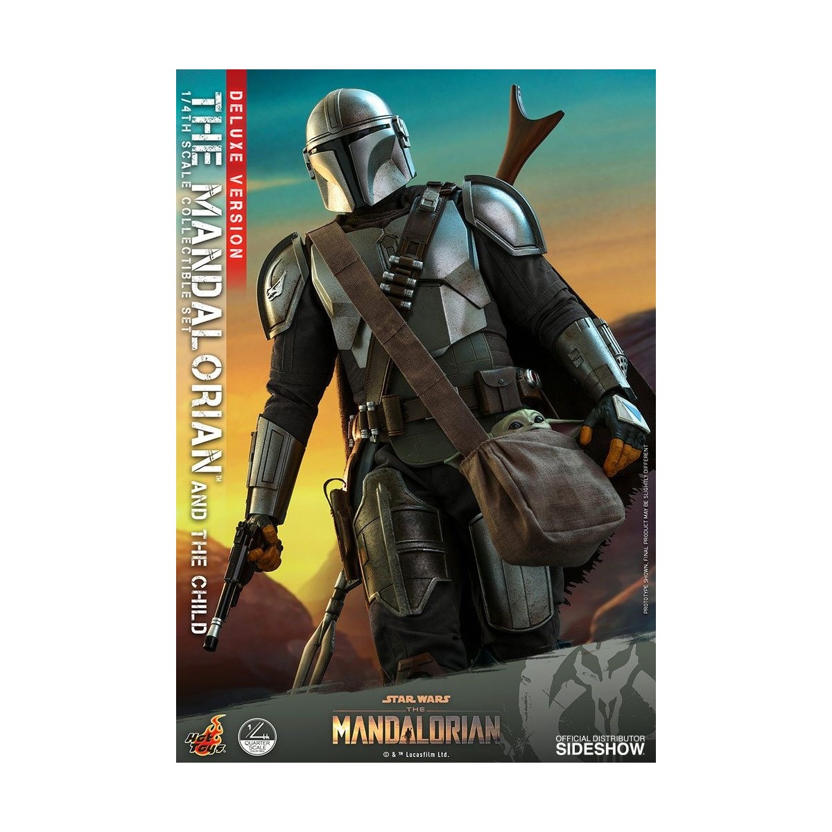 Hot Toys Star Wars - Il Mandaloriano e il bambino Deluxe 1/4