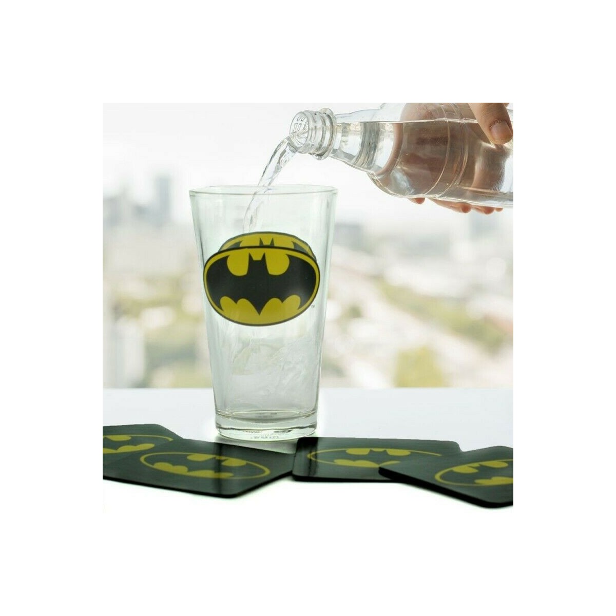 DC Comics - Batman Dark Knight - Maxi Glass e sottobicchieri