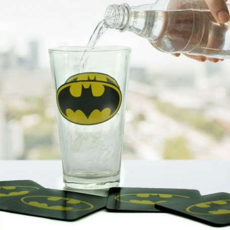 DC Comics - Batman Dark Knight - Maxi Glass e sottobicchieri