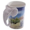 Tazza con manico in elefante