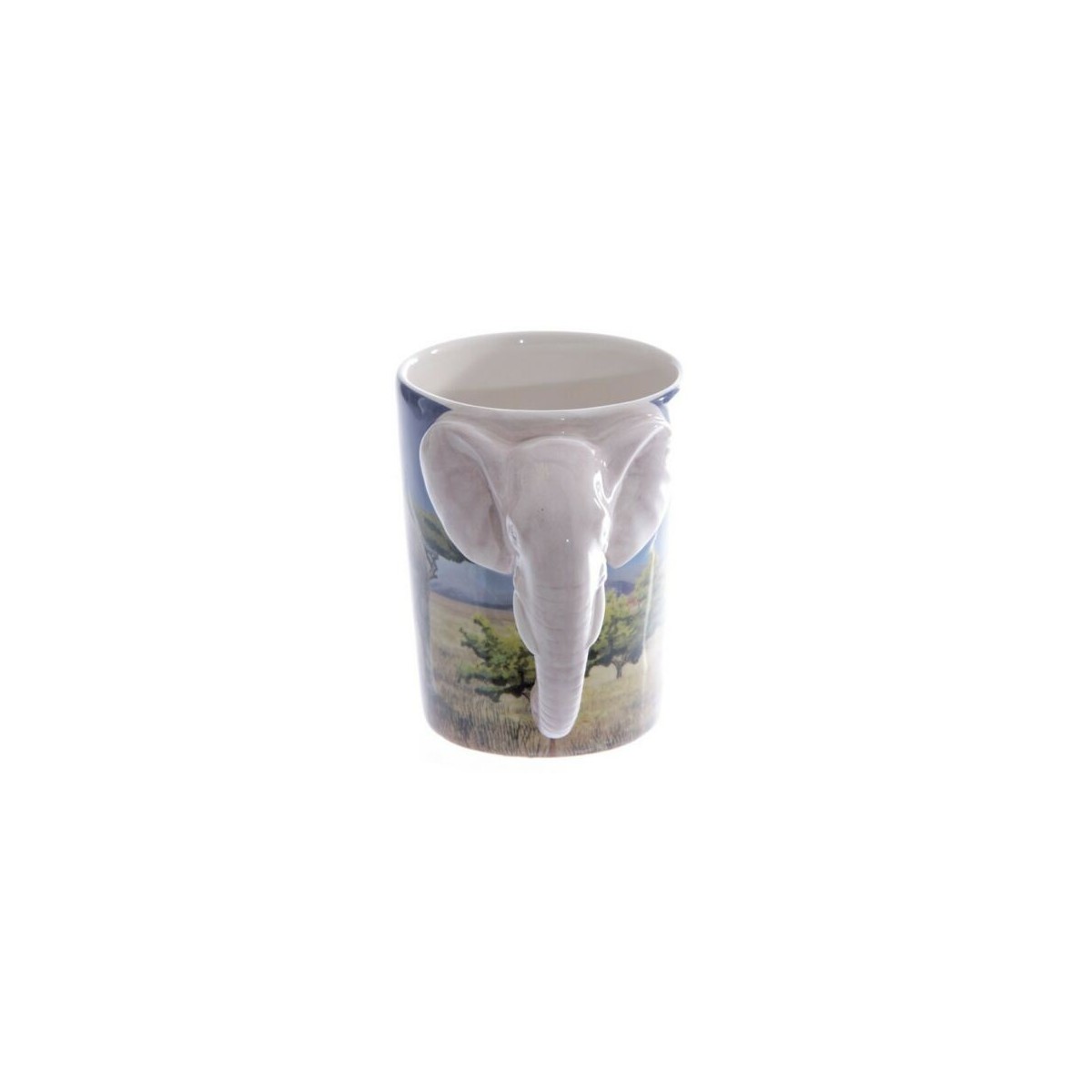 Tazza con manico in elefante