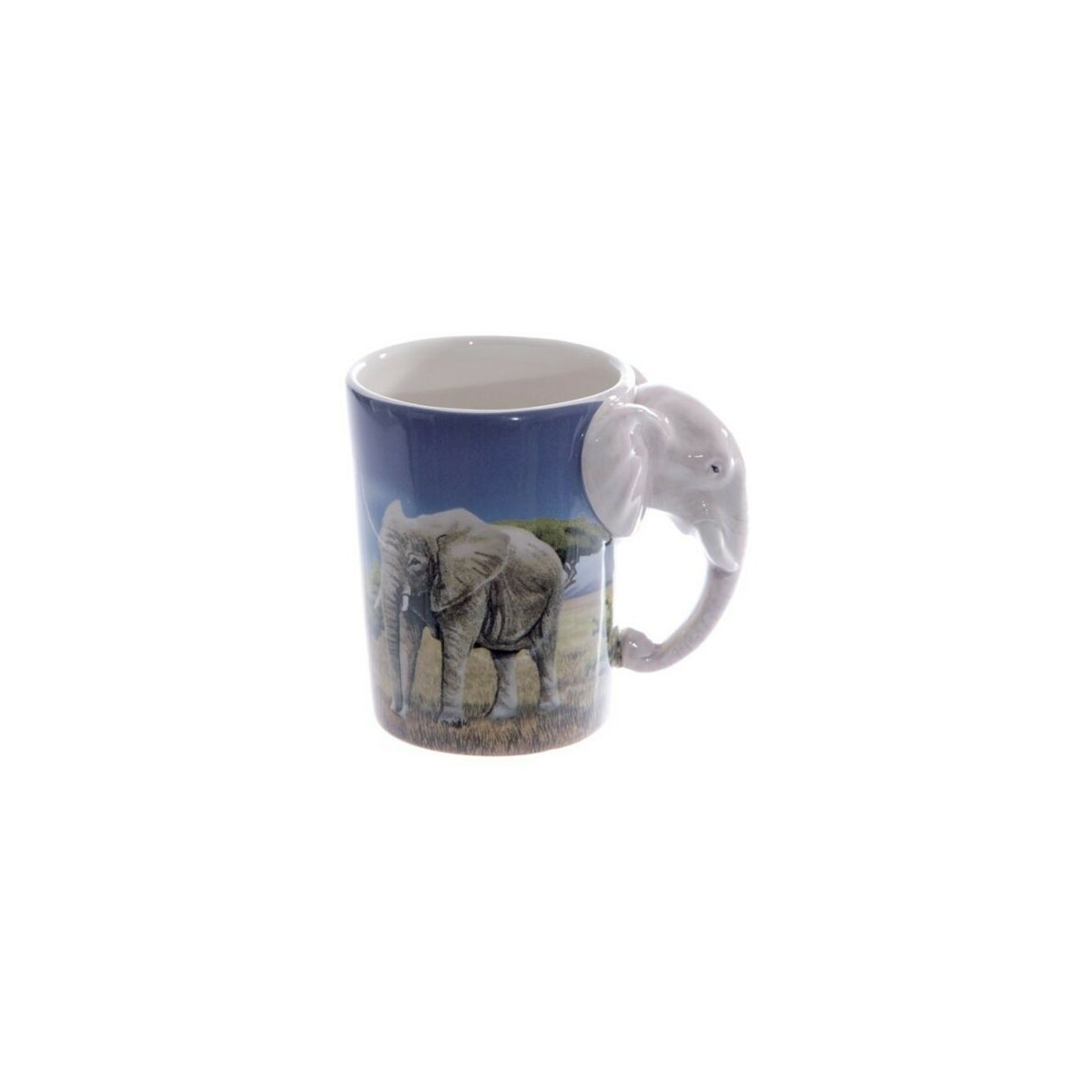 Tazza con manico in elefante