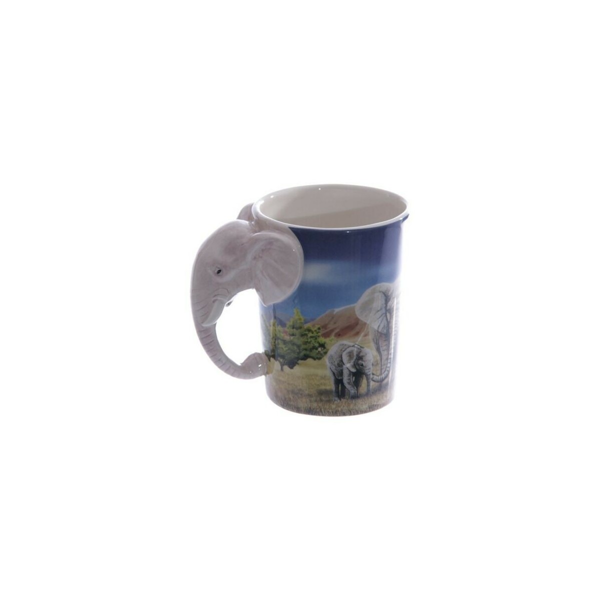 Tazza con manico in elefante