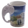 Tazza con manico in elefante