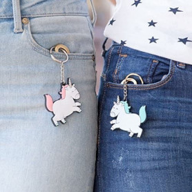 Porte-clés Licorne "Notre Amitié est Magique" (x 2)