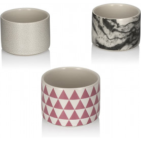 Tasses empilables à messages en Céramique - 3 pièce