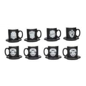 Harry Potter - set di 4 tazze da espresso EMBLEMI