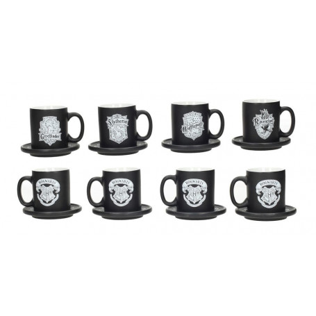 Harry Potter - set di 4 tazze da espresso EMBLEMI