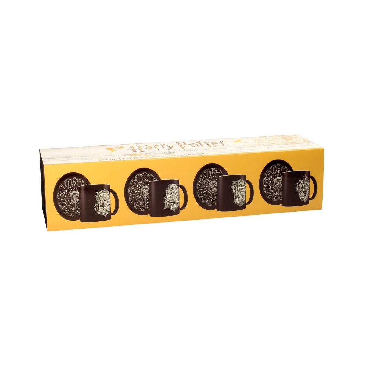 Harry Potter - set di 4 tazze da espresso EMBLEMI