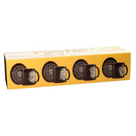 Harry Potter - set di 4 tazze da espresso EMBLEMI