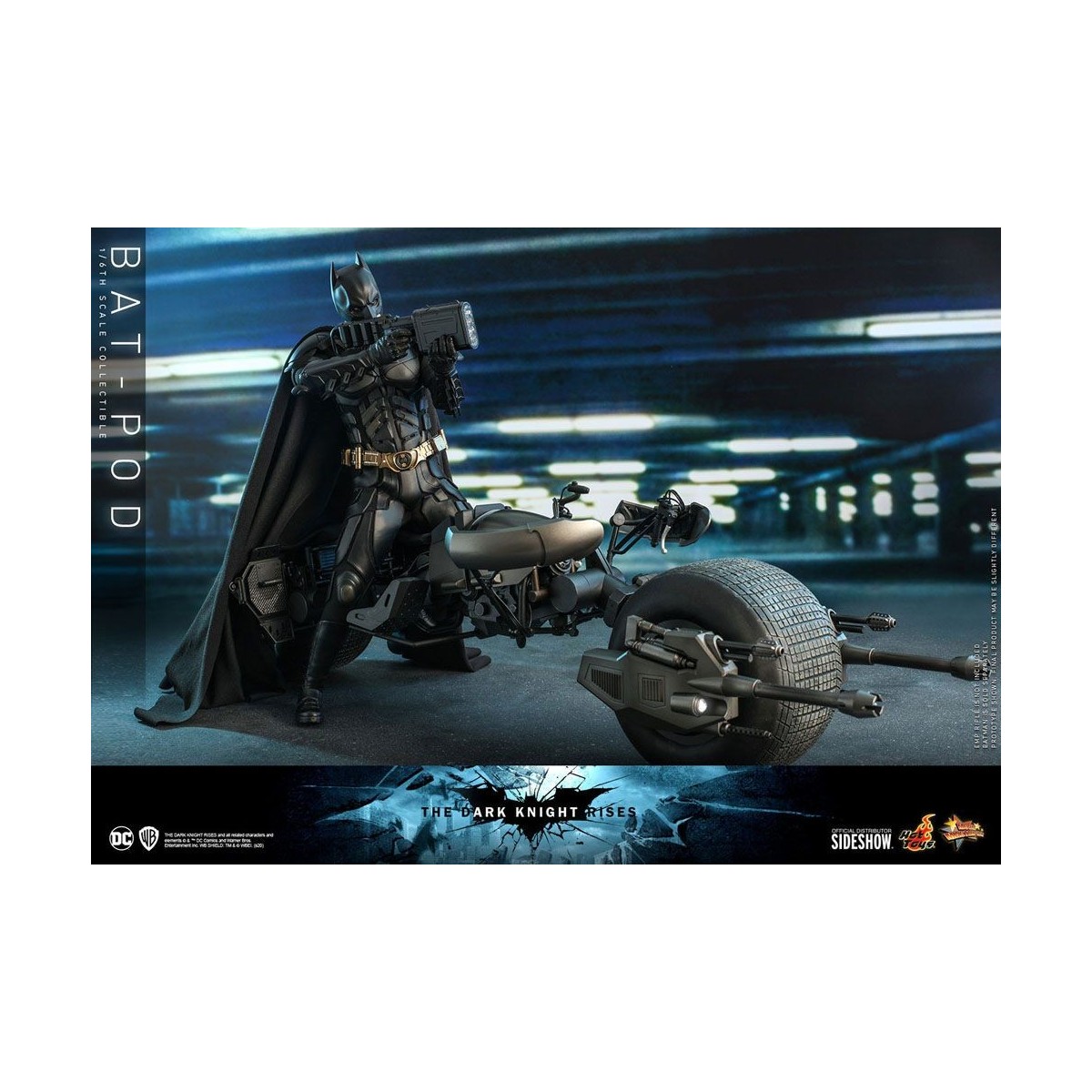 Hot Toys - Capolavoro del film Batpod Batman Il Cavaliere Oscuro si alza V2 1/6
