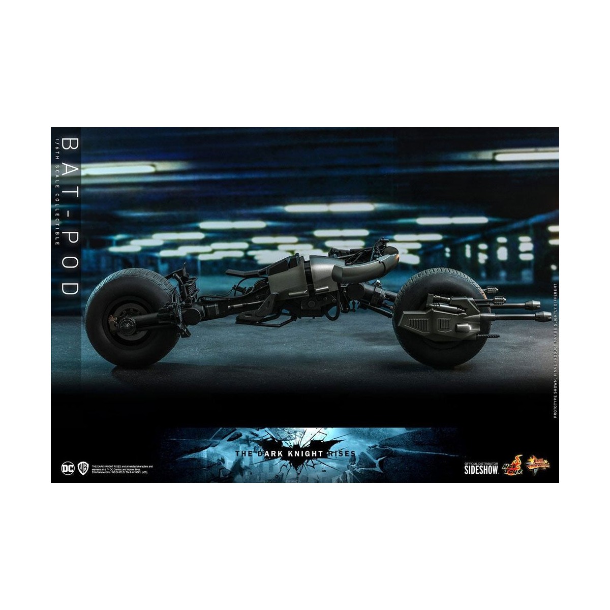 Hot Toys - Capolavoro del film Batpod Batman Il Cavaliere Oscuro si alza V2 1/6