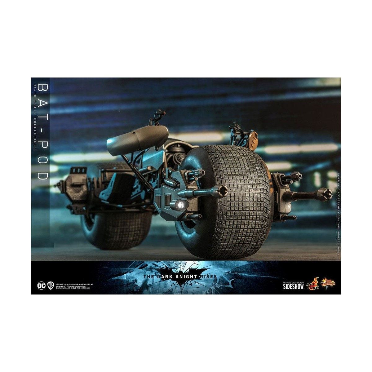 Hot Toys - Capolavoro del film Batpod Batman Il Cavaliere Oscuro si alza V2 1/6