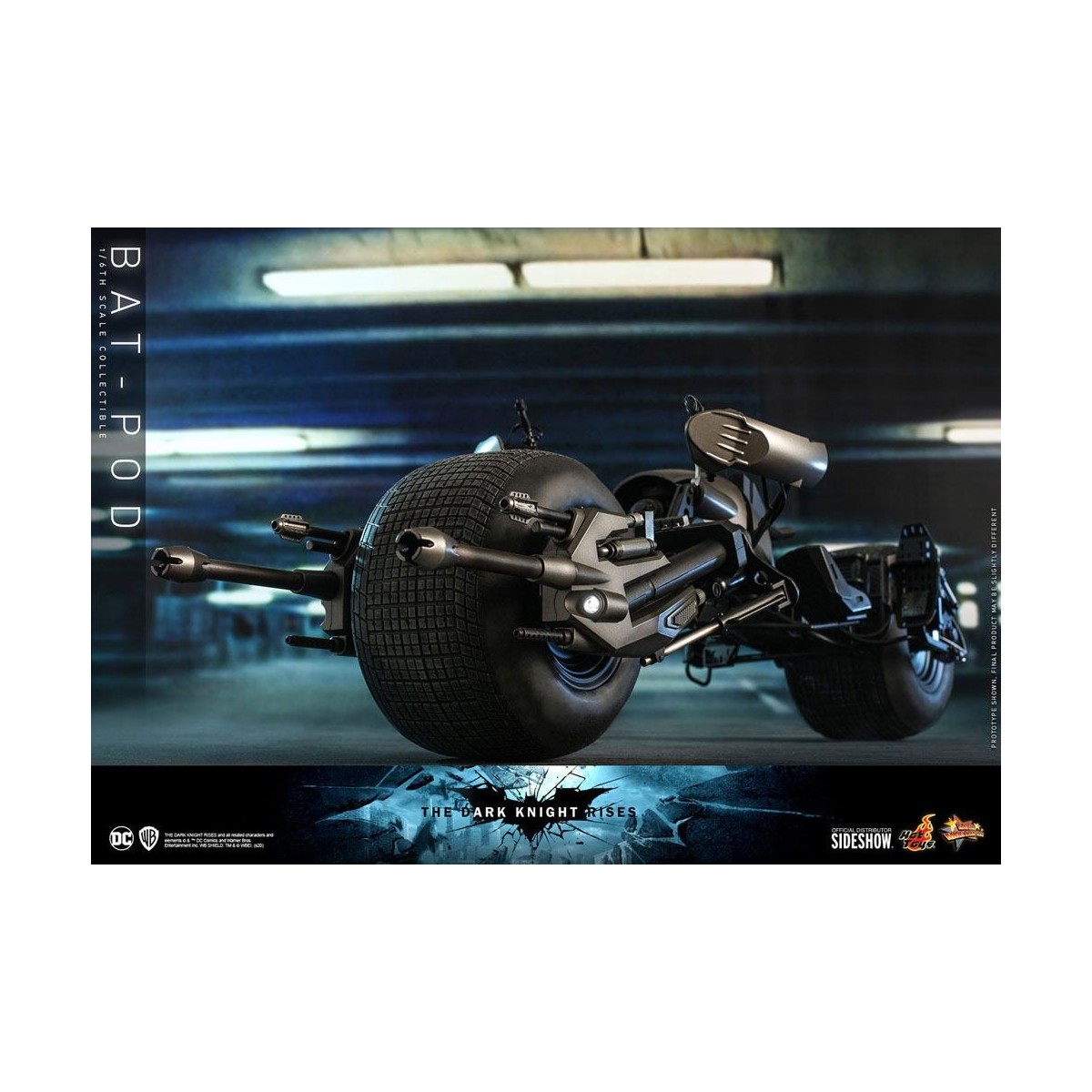Hot Toys - Capolavoro del film Batpod Batman Il Cavaliere Oscuro si alza V2 1/6