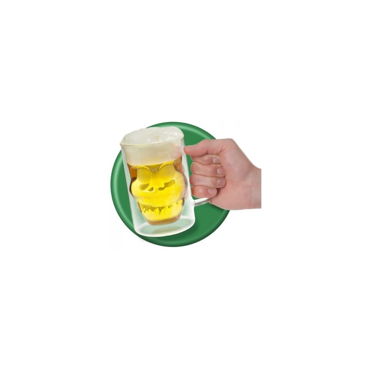 Verre à bière en forme de crâne