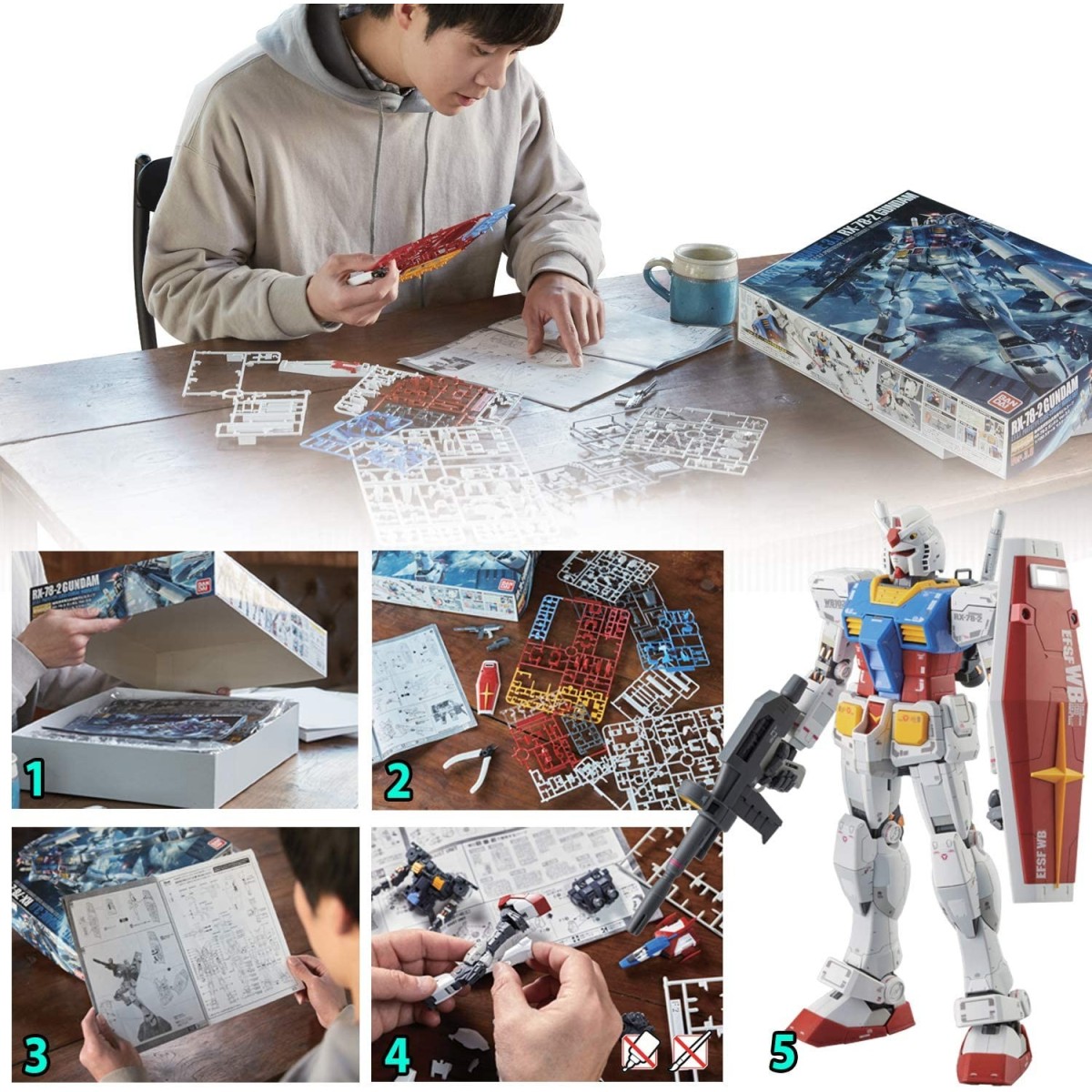 Bandai - Gunpla - 1/144 HGUC RX-78-2 GUNDAM