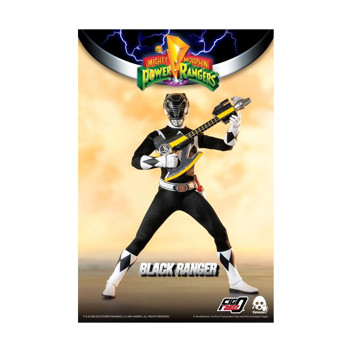 Tre 0 - Ranger nero - Mighty Morphin Power Rangers FigZero 1/6