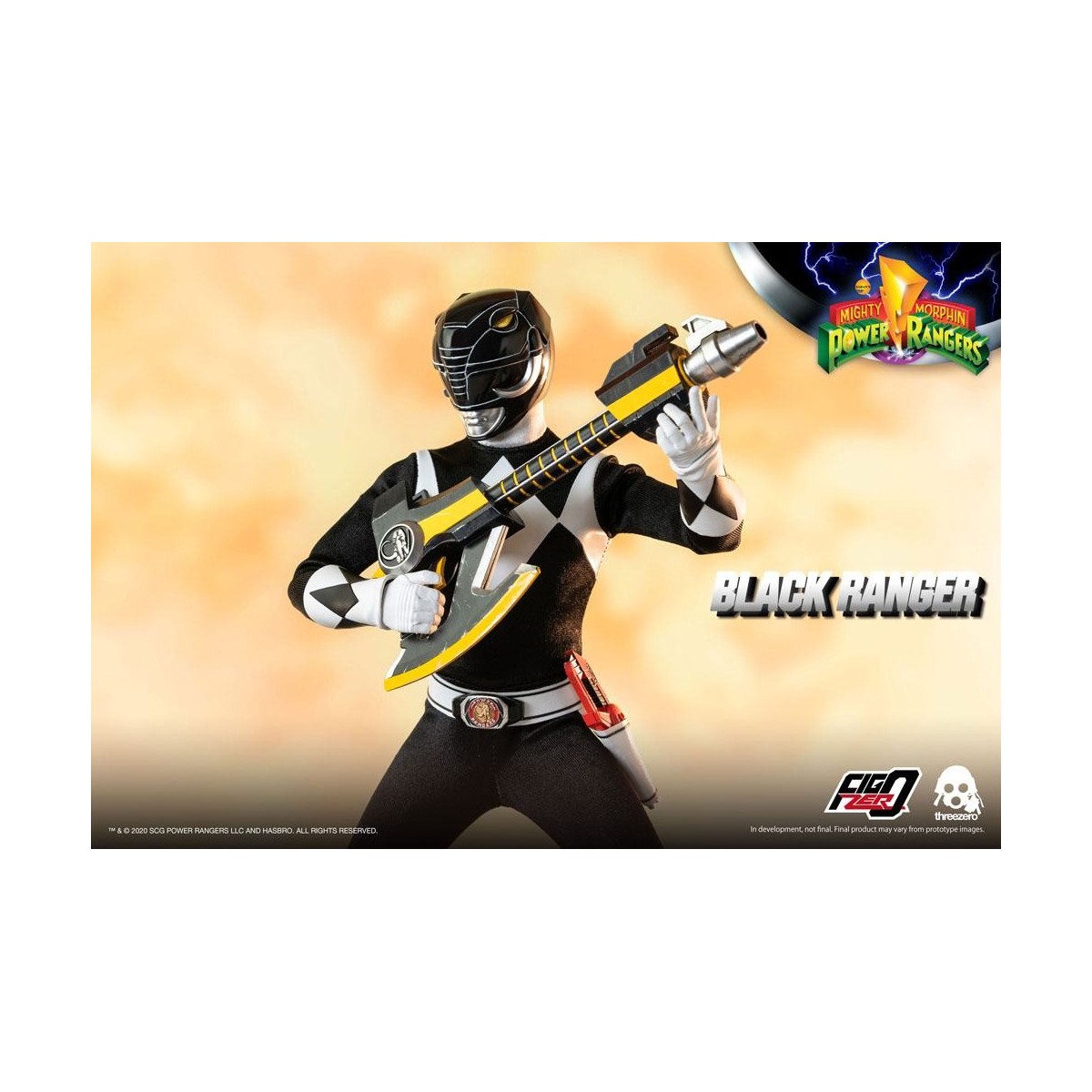 Tre 0 - Ranger nero - Mighty Morphin Power Rangers FigZero 1/6