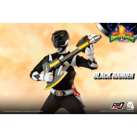 Tre 0 - Ranger nero - Mighty Morphin Power Rangers FigZero 1/6