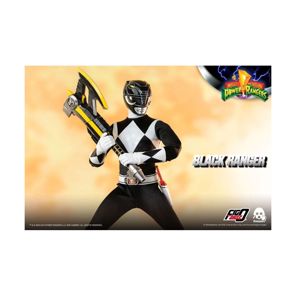 Tre 0 - Ranger nero - Mighty Morphin Power Rangers FigZero 1/6