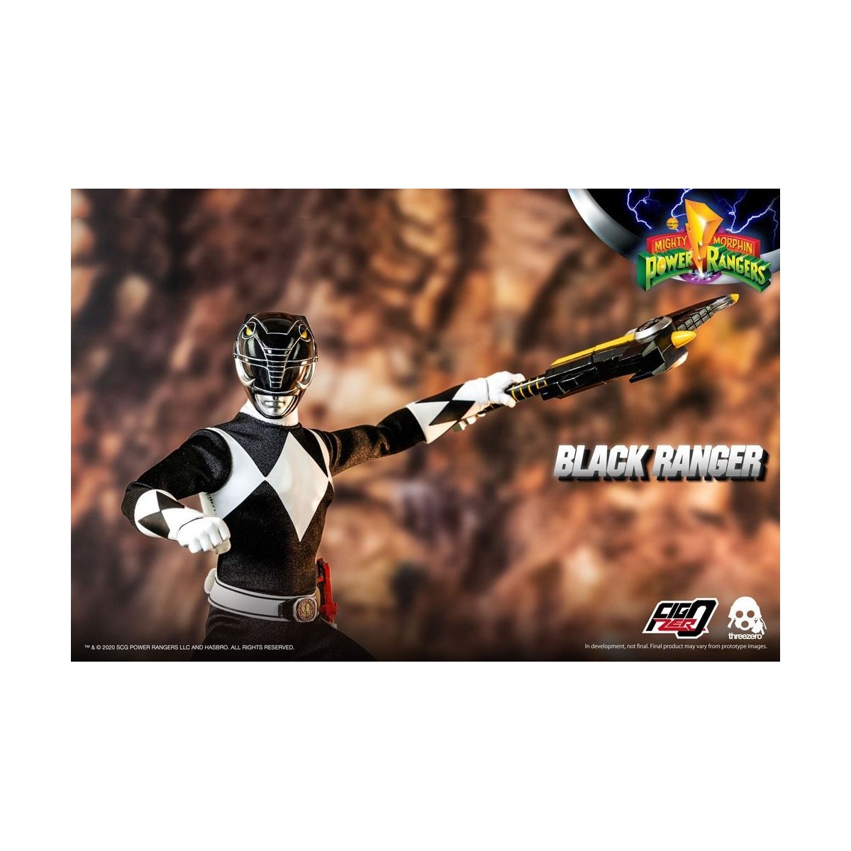 Tre 0 - Ranger nero - Mighty Morphin Power Rangers FigZero 1/6