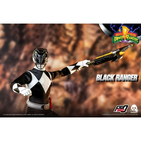 Tre 0 - Ranger nero - Mighty Morphin Power Rangers FigZero 1/6