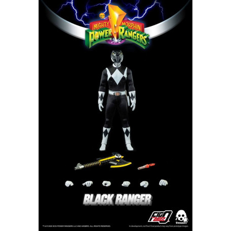Tre 0 - Ranger nero - Mighty Morphin Power Rangers FigZero 1/6
