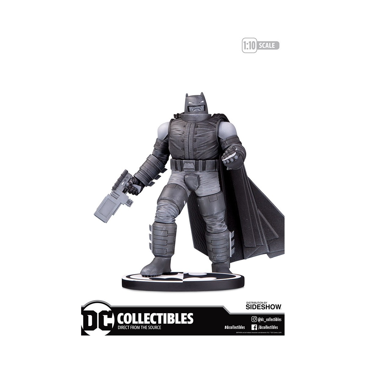 DC Direct Armored Batman in bianco e nero di Frank Miller
