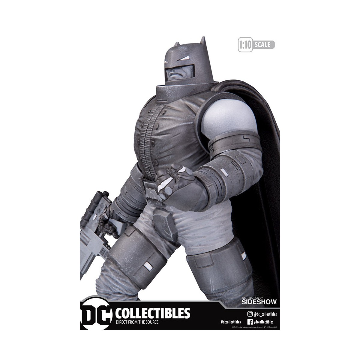 DC Direct Armored Batman in bianco e nero di Frank Miller