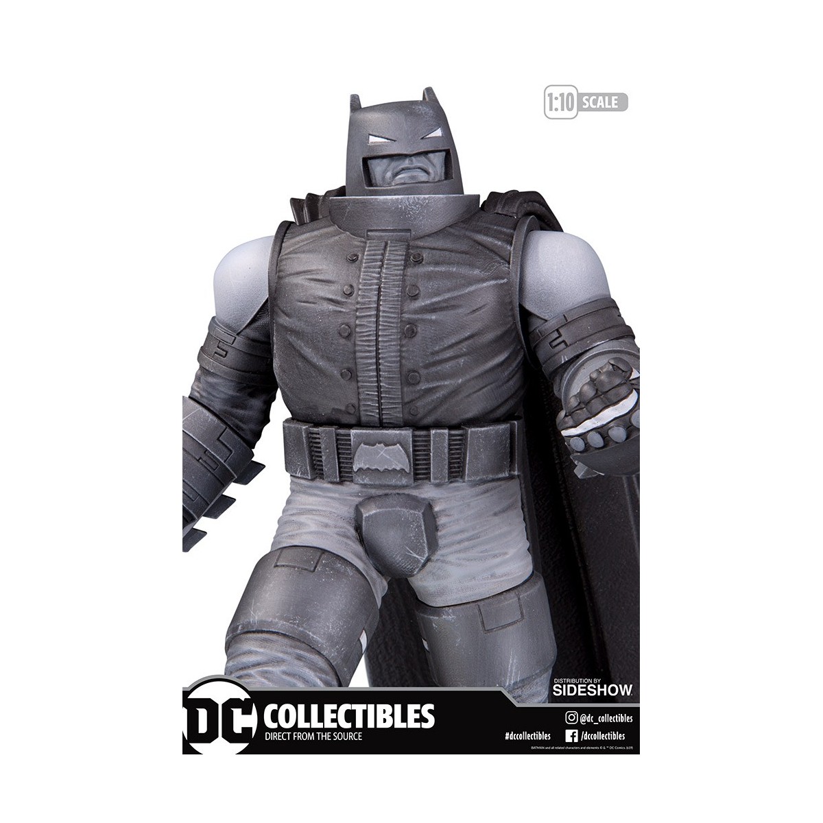 DC Direct Armored Batman in bianco e nero di Frank Miller