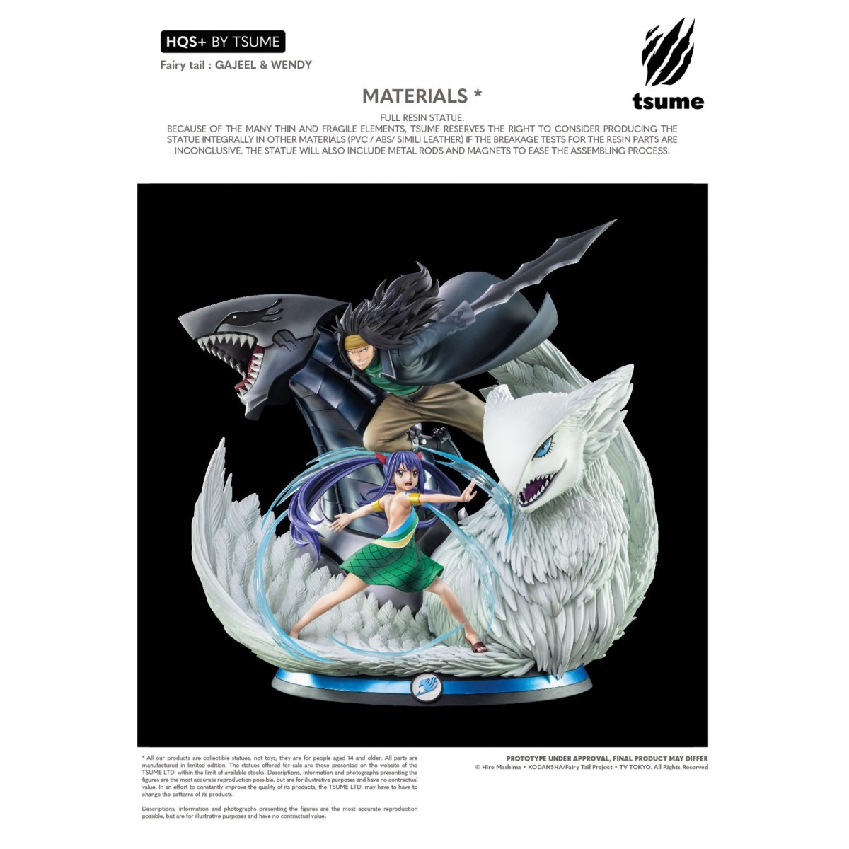 Tsume Statua Fata della Statua Tsume Coda di Fata Gajeel & Wendy HQS+
