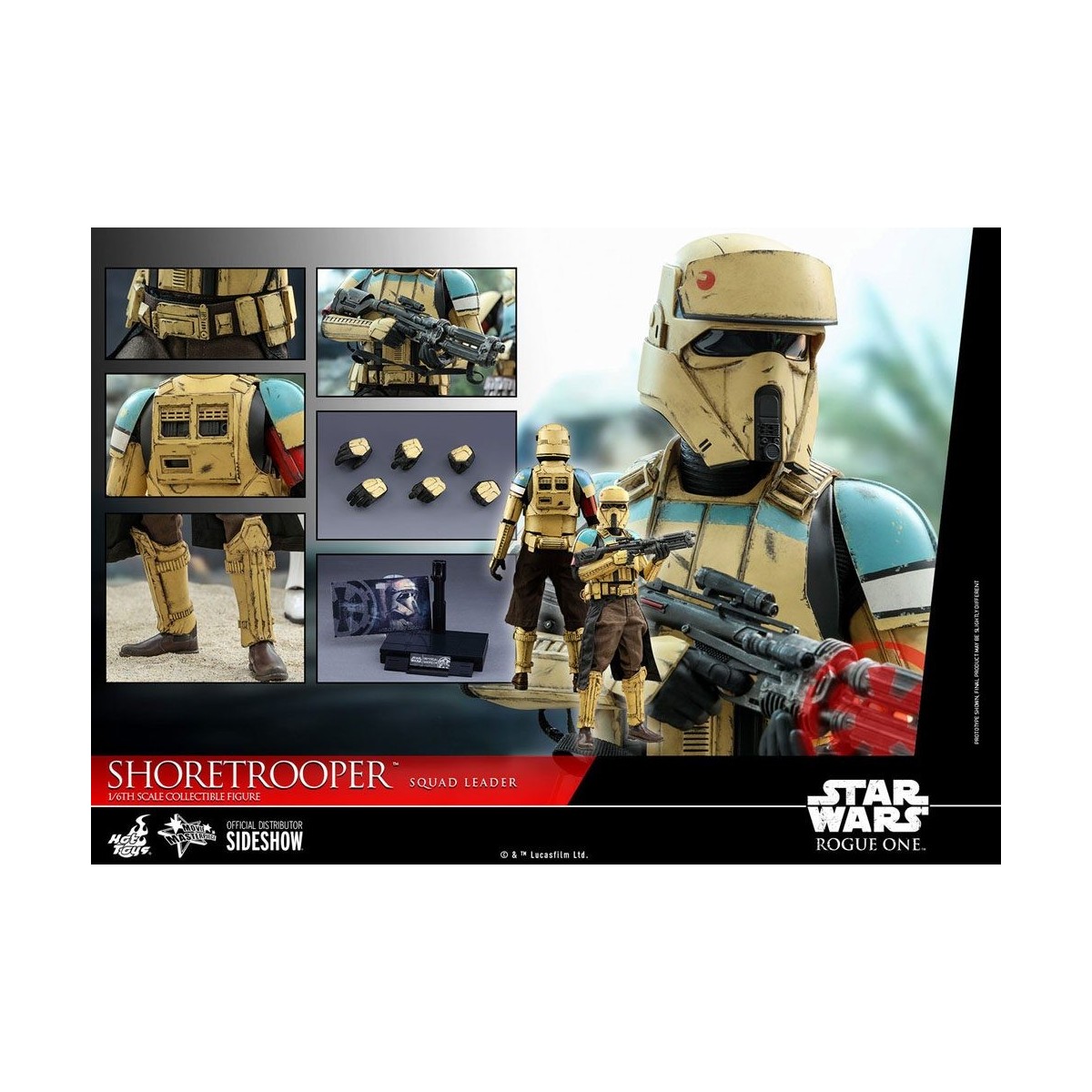 Hot Toys Star Wars Rogue One -Shoretrooper Capo Squad Leader della squadra