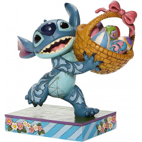 Disney Traditions Lilo e Stich - Stitch che corre con cestino di Pasqua