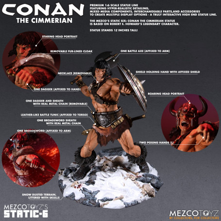 Mezco - Static 6 - Conan il cimmerio 1/6 statua