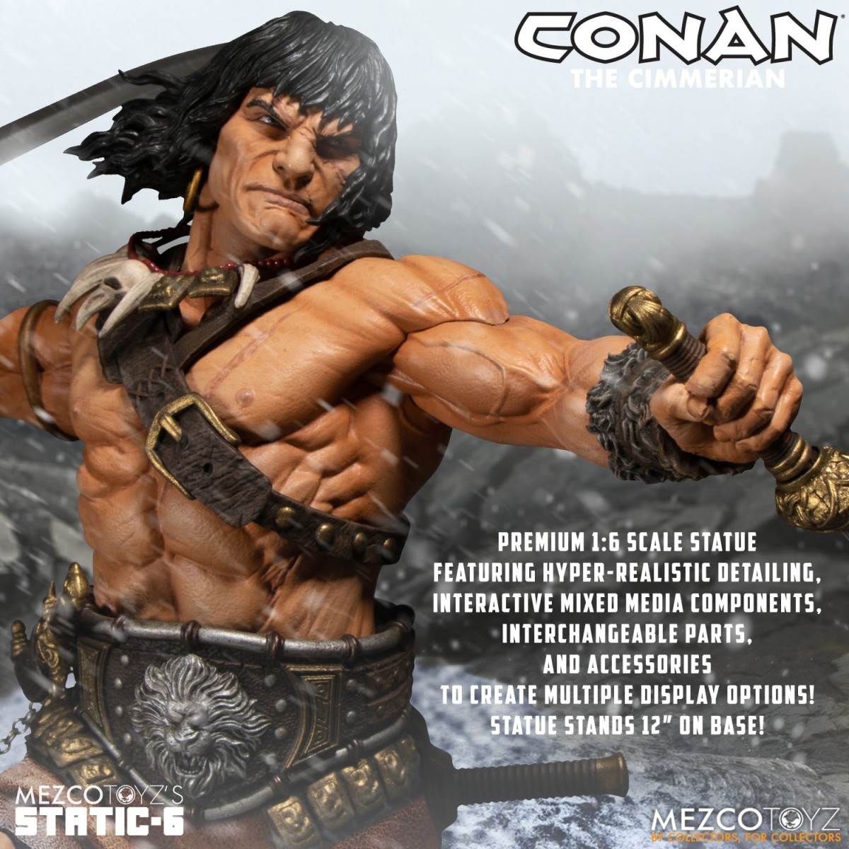 Mezco - Static 6 - Conan il cimmerio 1/6 statua